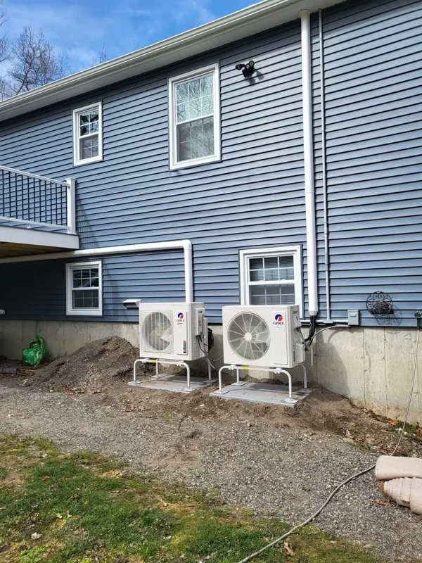 Electrical hookup for mini split HVAC condensers